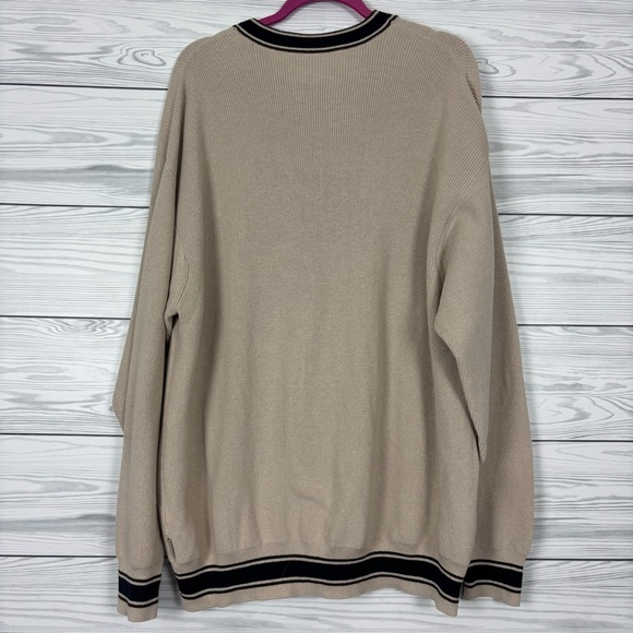 A/X Armani Exchange Men’s Cotton Collegiate V-Neck Ribbed Cardigan Large NWT - Picture 8 of 13